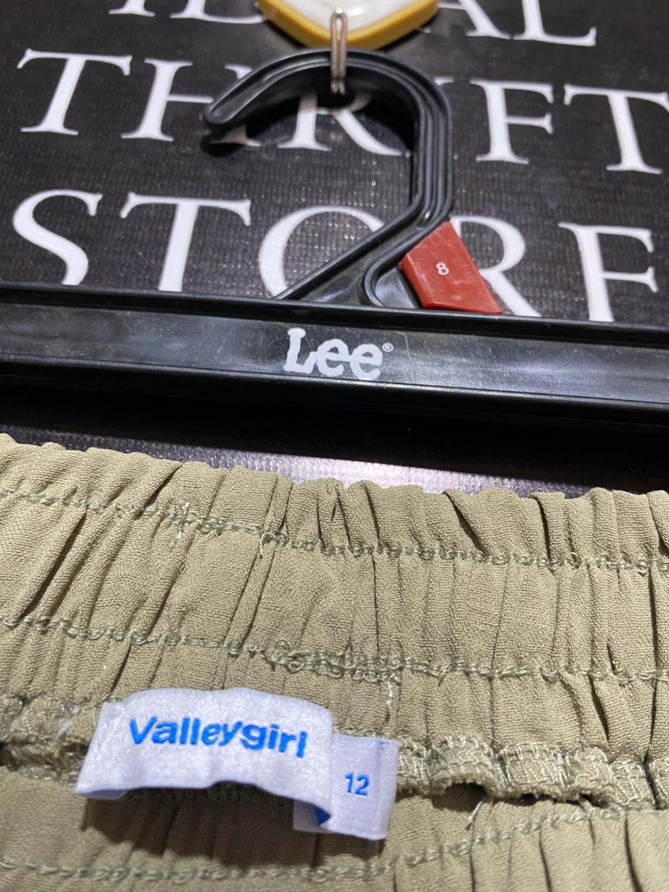 VALLEY GIRL |M| WAIST 28|C1|  SAGE GREEN TEXTURED LOUNGE PANTS