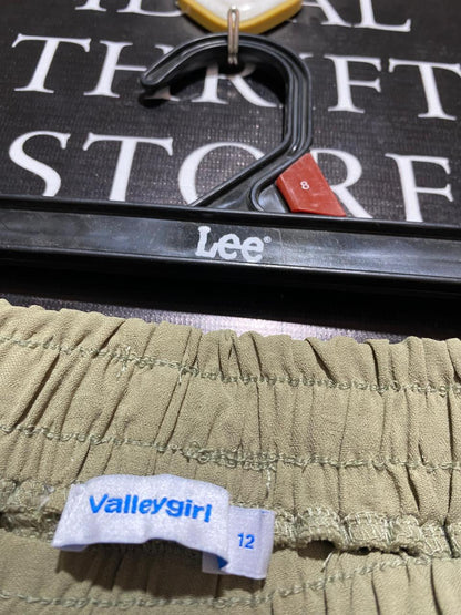 VALLEY GIRL |M| WAIST 28|C1|  SAGE GREEN TEXTURED LOUNGE PANTS