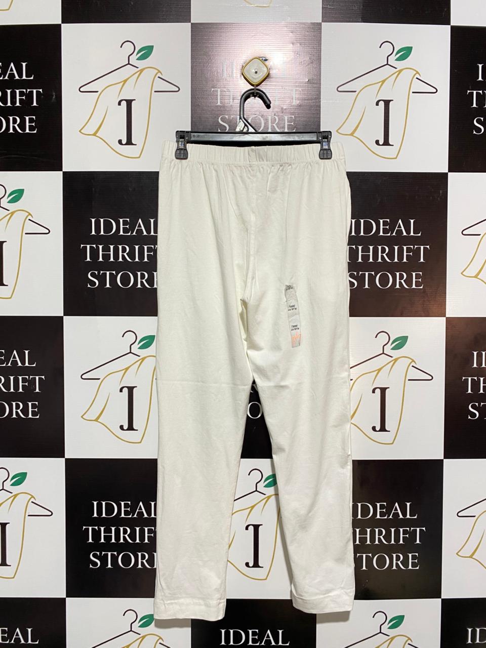 LYRA |M| WAIST 28| C7| WHITE ELASTIC WAIST SLIM LEGGINGS TROUSERS