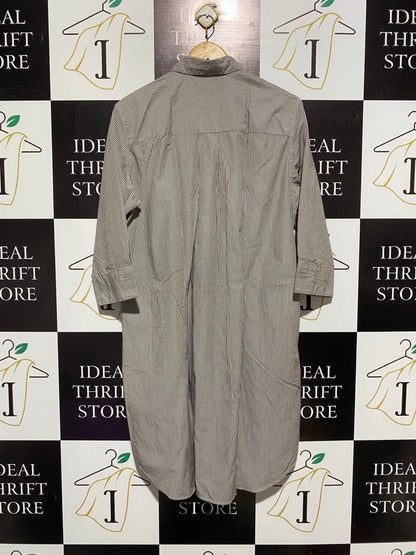 UNIQLO |XL| BUST 23| VERTICAL STRIPED COLLARED SHIRT DRESS
