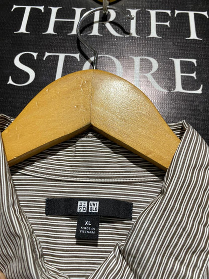 UNIQLO |XL| BUST 23| VERTICAL STRIPED COLLARED SHIRT DRESS