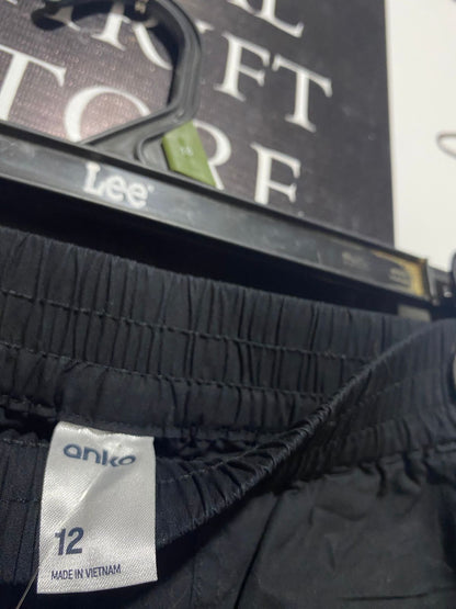ANKO |L| WAIST 30| BLACK WIDE-LEG CARGO PANTS