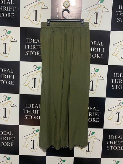 ADVENT |XL| WAIST 32| OLIVE RELAXED DRAWSTRING TROUSERS