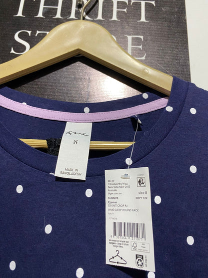 & ME |S| PURE COTTON STAR PRINT PYJAMA SET IN NAVY