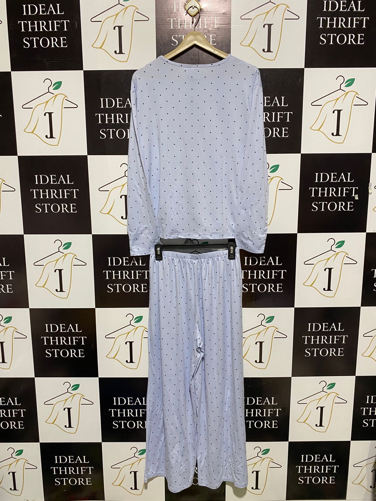 ANKO |M|B31| LIGHT BLUE POLKA DOT COTTON PYJAMA SET
