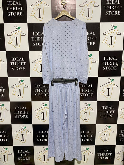ANKO |M|B31| LIGHT BLUE POLKA DOT COTTON PYJAMA SET