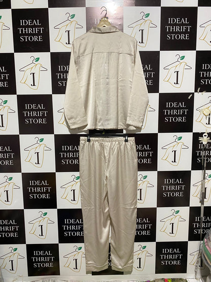 ANKO |L| ELEGANT TWO-PIECE SATIN PAJAMA SET, DESIGNED