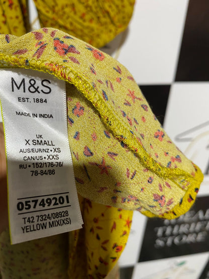M&S COLLECTION |XS| BUST 18|C4| Marks & Spencer Ditsy Floral Print Relaxed Midi Dress
