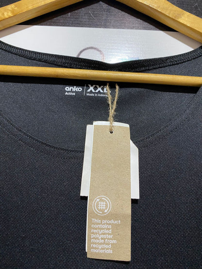 ANKO |XXL| BUST 22| MEN'S BLACK PERFORMANCE TANK TOP