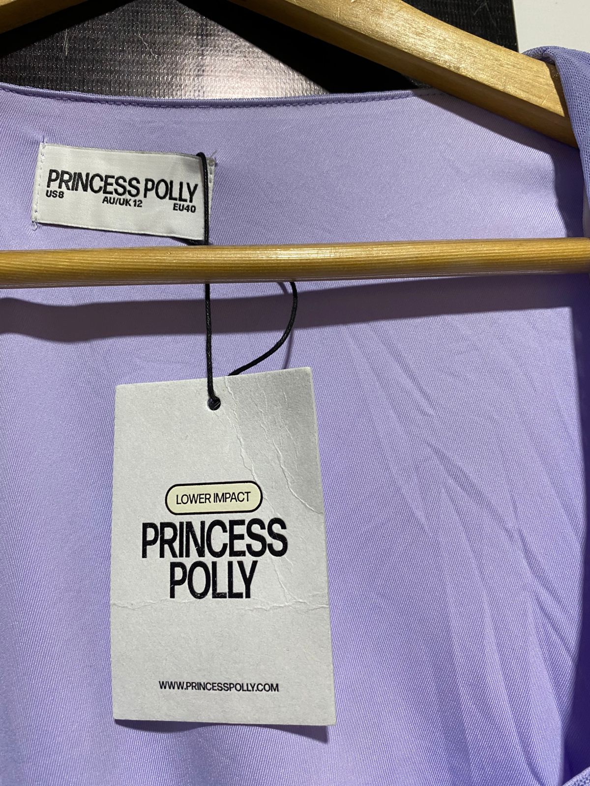 PRINCESS POLLY |S| BUST 15|B12| JENKO LONG SLEEVE MINI DRESS PURPLE