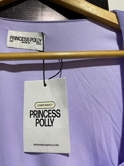 PRINCESS POLLY |S| BUST 15|B12| JENKO LONG SLEEVE MINI DRESS PURPLE