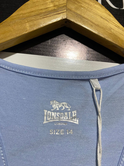 LONSDALE |L| BUST 19| STYLISH AND BREATHABLE LIGHT BLUE ATHLETIC TANK WITH ICONIC LONSDALE LONDON BRANDING