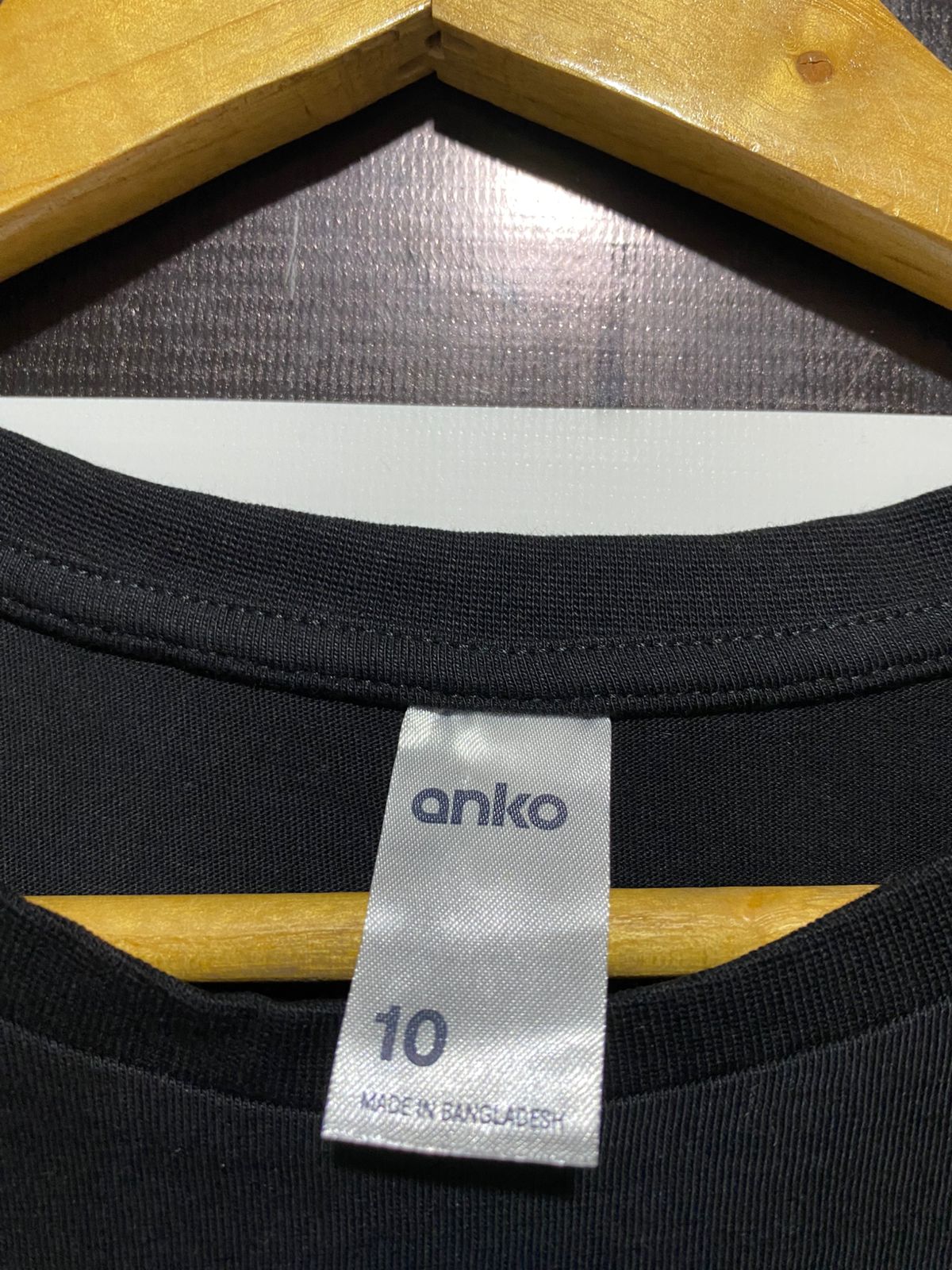 ANKO |L| BUST 19| C1| BLACK LEOPARD HEART T-SHIRT