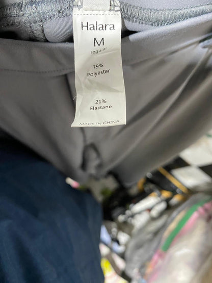 HALARA |M| WAIST 30| BERSHKA GREY WIDE-LEG PLEATED TROUSERS