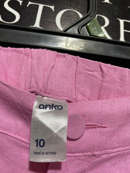 ANKO |L| WAIST 30| PINK WIDE LEG TROUSER PANTS