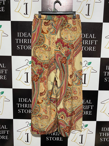 SHEIN |L| WAIST 30| VINTAGE PAISLEY WIDE-LEG TROUSERS