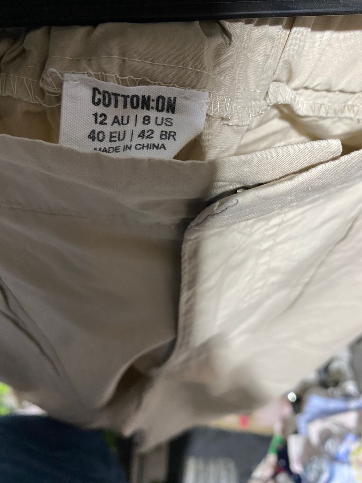 COTTON ON |L| WAIST 30| UTILITY CHIC BEIGE CARGO TROUSERS