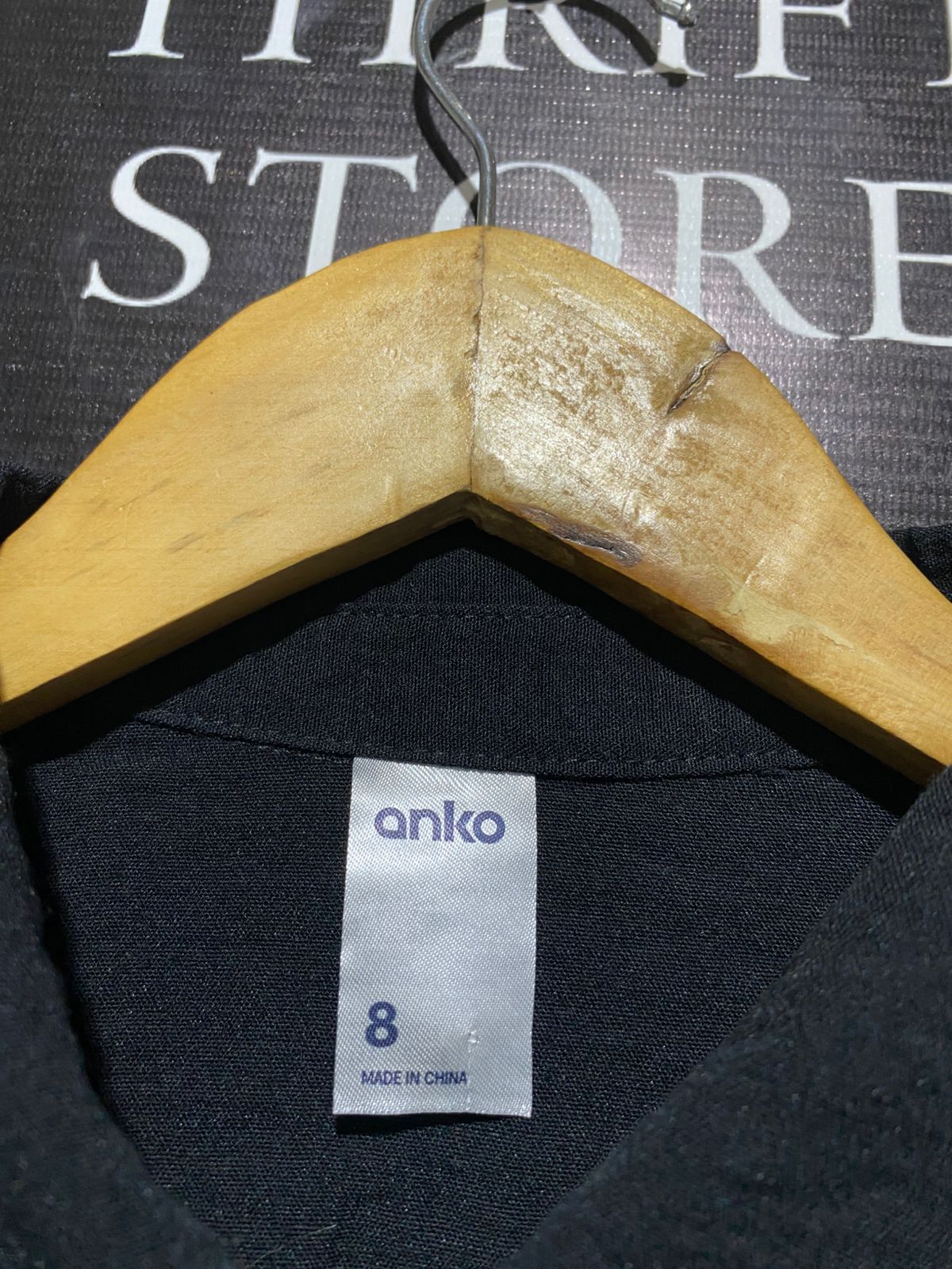 ANKO |S| BUST 19| BLACK CROPPED SHIRT WITH POCKETS