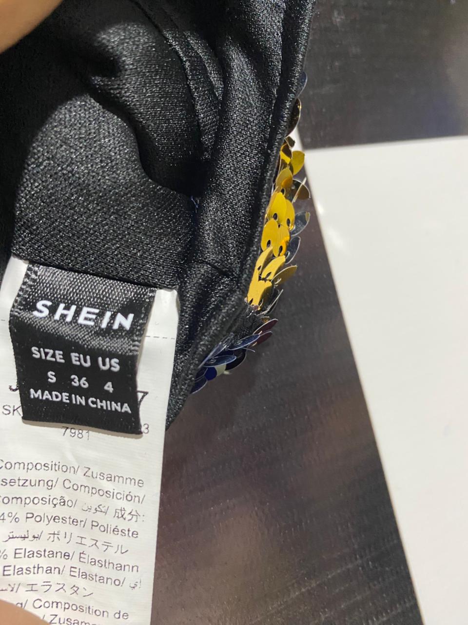 SHEIN |S| BUST 14| MULTI-COLORED SEQUIN BUSTIER TOP