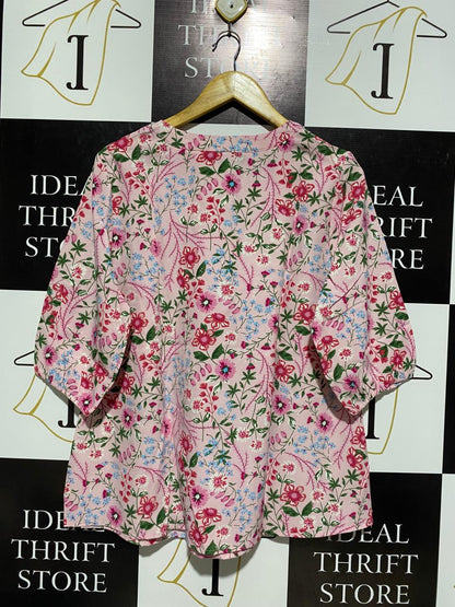 BLOOMCHIC |L| BUST 21|B12| STITCHED PRINTED CAMBRIC SHIRT