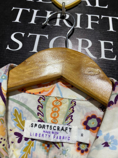 SPORTS CRAFT |L| BUST 21| LIBERTY COTTON PRINT SHIRT