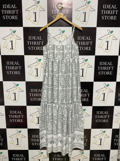 SHEIN |M| BUST 16| ETHNIC BOHO TIERED MAXI SUN DRESS