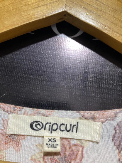 RIPCURL |XS| BUST 16|C3|VINTAGE BOHO EARTH-TONE PAISLEY MAXI DRESS