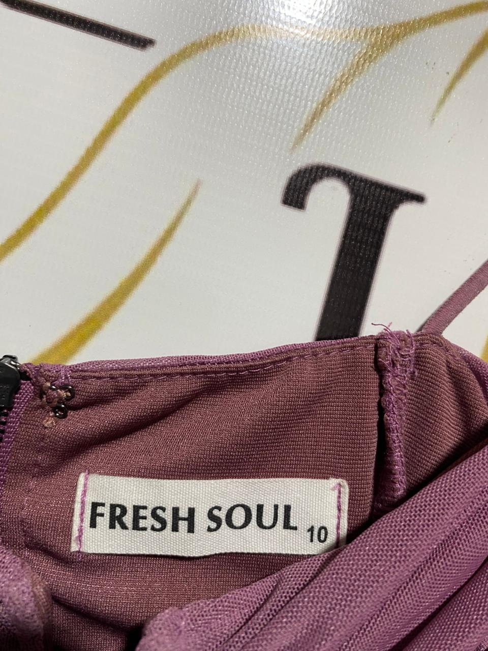 FRESH SOUL |M| BUST 14| CHIC MAUVE RUCHED SPAGHETTI STRAP BODYCON DRESS