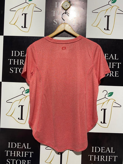 CIRCUIT |L| BUST 20|B10| VIBRANT CORAL TEXTURED ACTIVE PERFORMANCE T SHIRT