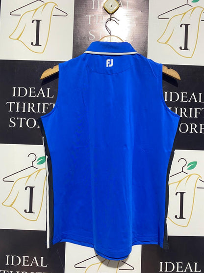 FJ |L| BUST 20|C1| VIBRANT COBALT BLUE SLEEVELESS GOLF POLO
