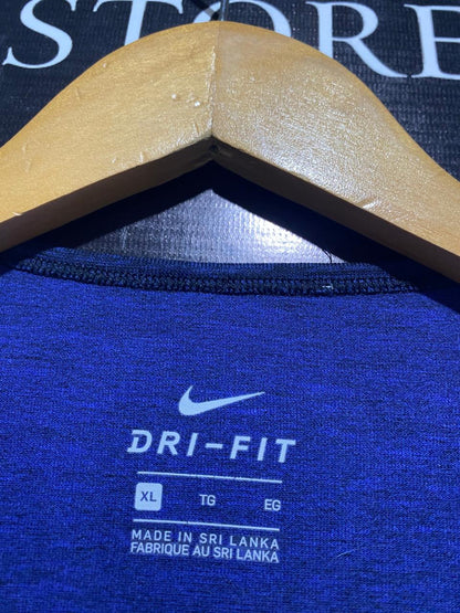 NIKE |S| BUST 17| VIBRANT NAVY DRI-FIT PERFORMANCE ATHLETIC T SHIRT