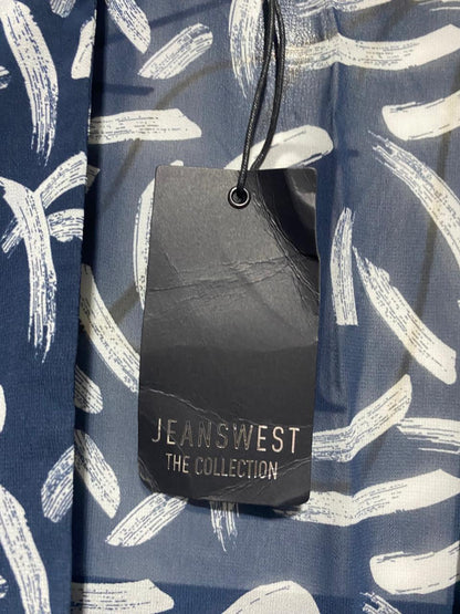 JEANS WEST |M/L| BUST 27| NAVY ABSTRACT BRUSHSTROKE KIMONO CARDIGAN