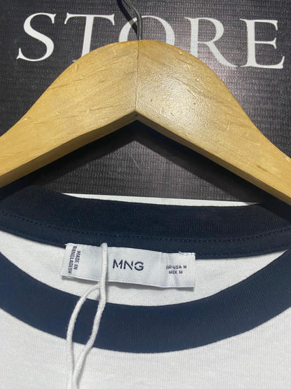 MNG |M| BUST 19| B12|  CLASSIC NAVY-TRIMMED RINGER T SHIRT