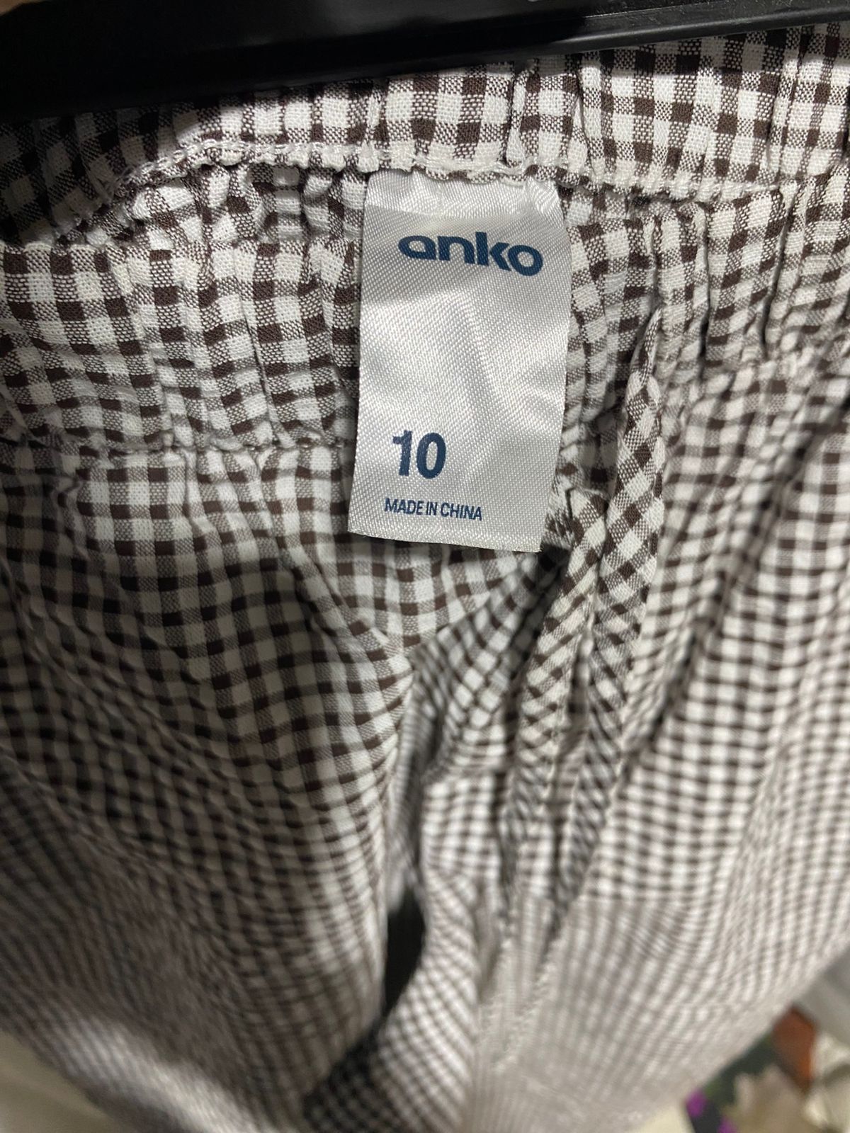 ANKO |M| WAIST 27|C1| CLASSIC GREY MICRO-GINGHAM LOUNGE PANTS