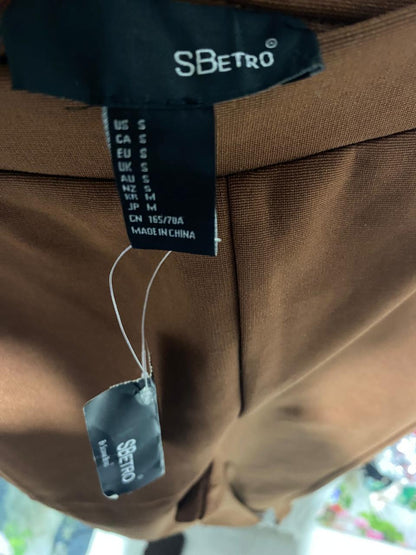 SB ETRO |S| WAIST 25| TAILORED TERRACOTTA SPLIT-HEM FLARE PANTS
