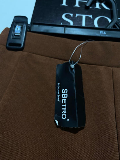 SB ETRO |S| WAIST 25| TAILORED TERRACOTTA SPLIT-HEM FLARE PANTS