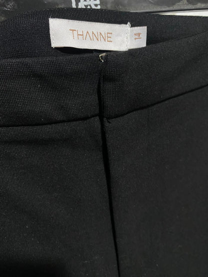 THANNE |L| WAIST 30| TAILORED ONYX STRAIGHT-LEG TROUSERS
