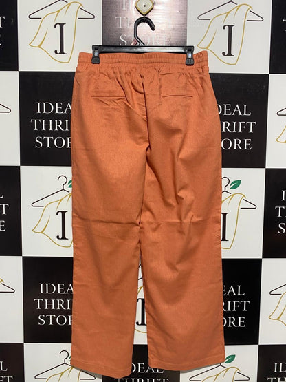 RUSTIC TERRACOTTA DRAWSTRING MAXI SKIRT |L| WAIST 31|