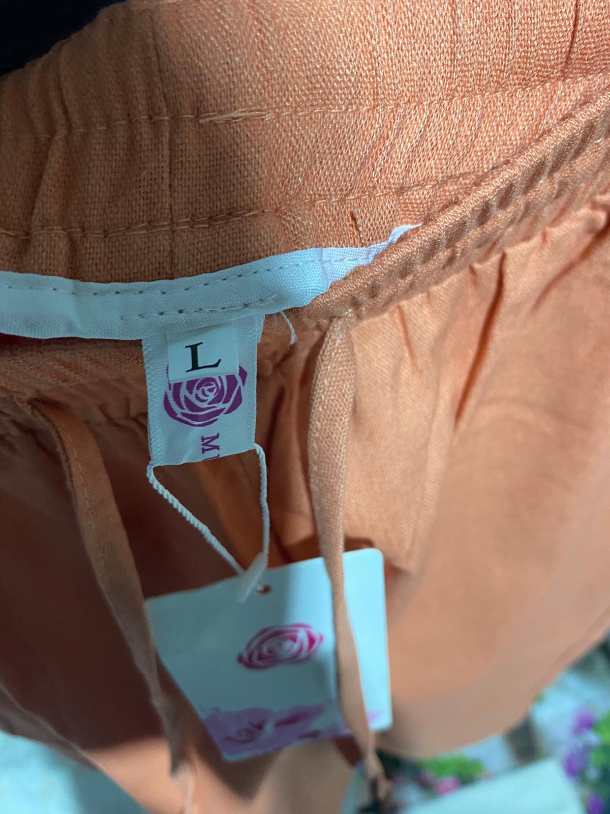 RUSTIC TERRACOTTA DRAWSTRING MAXI SKIRT |L| WAIST 31|