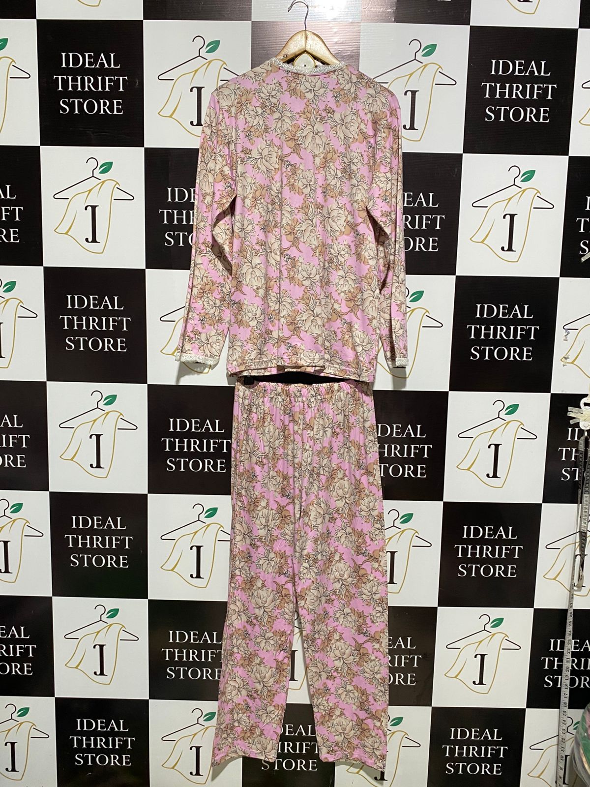 NOUR STYLE |XL| MONSOON PINK FLORAL PRINT COTTON PYJAMA SET