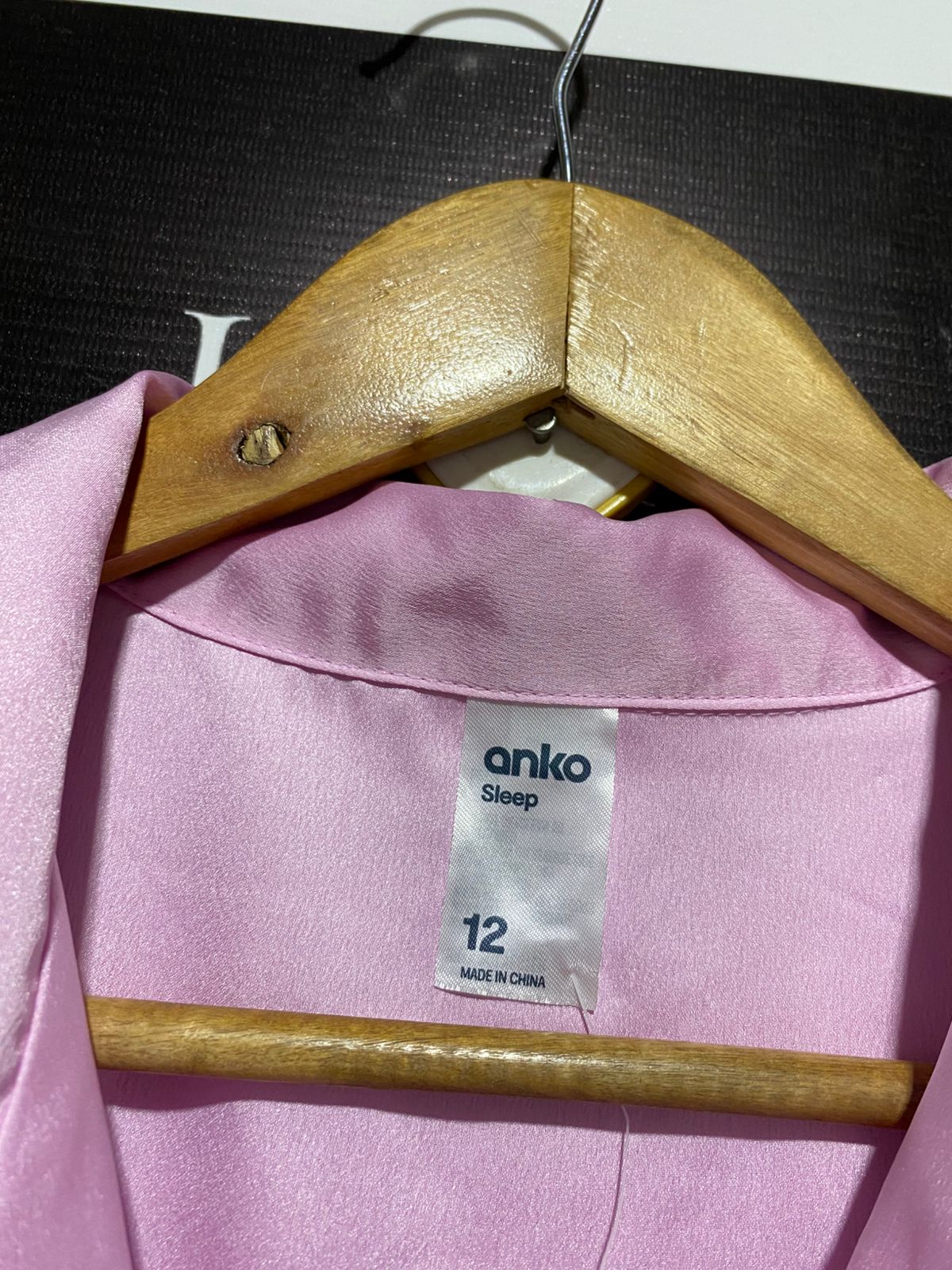 ANKO |L| PINK SOLID COLOR SATIN SILK NIGHTSUIT