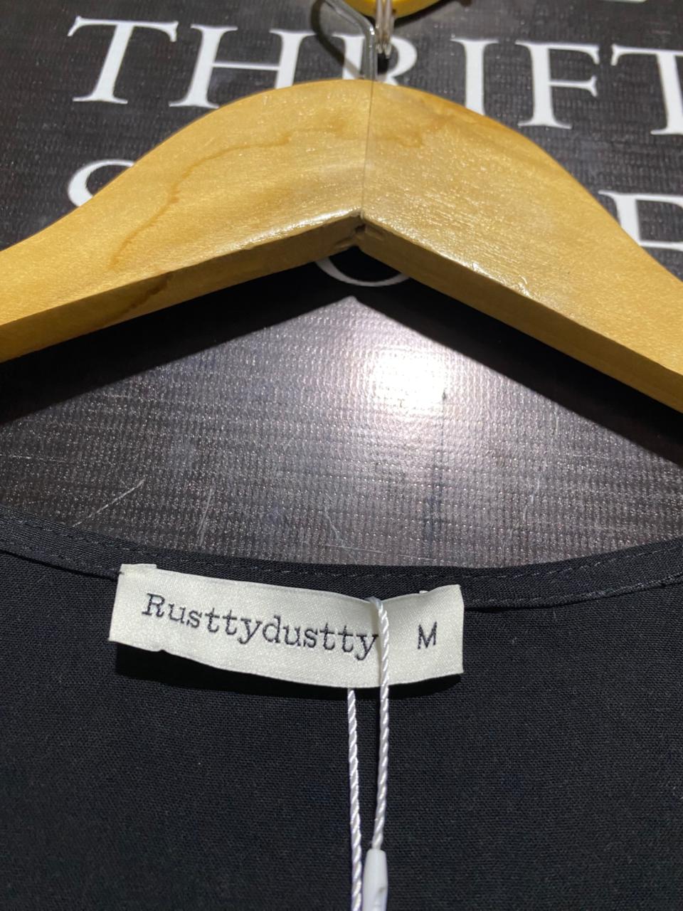 RUSTTYDUSTTY |M| BUST 17| C5| BROWN SUGAR MAXI DRESS - BLACK