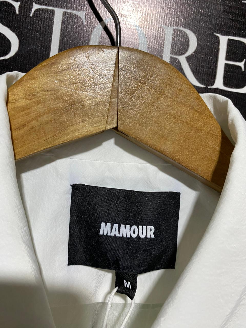 MAMOUR |M| BUST 20| WHITE SHEER LAYERED BOW JACKET