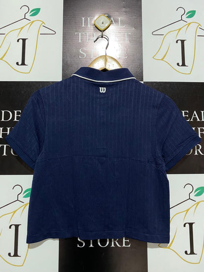 WILOON |S| BUST 17| WOMEN'S CENTER COURT SEAMLESS POLO - NAVY
