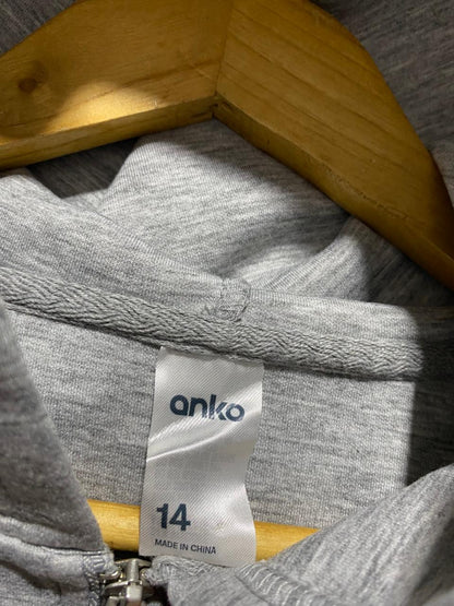 ANKO |L| BUST 23| HEATHER GREY FULL-ZIP HOODIE