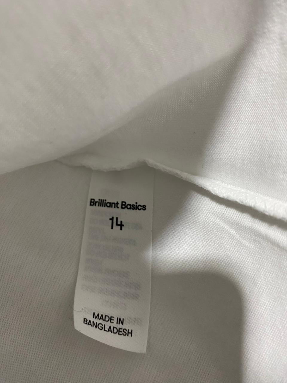 BRILLIANT BASICS |L| BUST 17| C1 |WHITE COTTON CREWNECK T-SHIRT