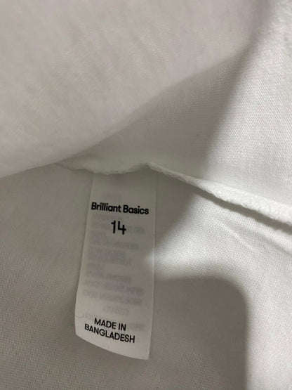 BRILLIANT BASICS |L| BUST 17| C1 |WHITE COTTON CREWNECK T-SHIRT