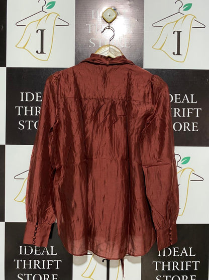 FOREVER NEW |L| BUST 20| NAOMI NECK-TIE BLOUSE