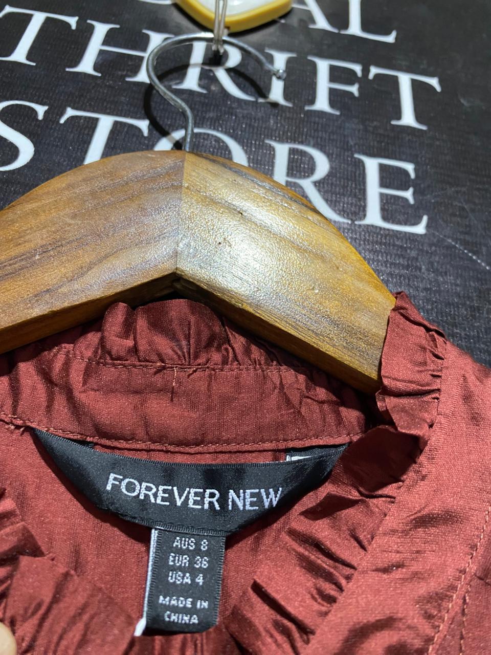 FOREVER NEW |L| BUST 20| NAOMI NECK-TIE BLOUSE