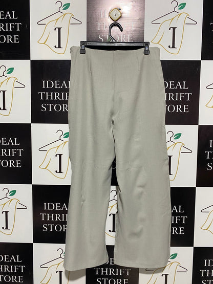 ANKLE-LENGTH LEATHER TROUSERS |XL| WAIST 32|